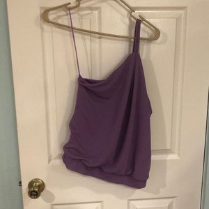 Express one shoulder lilac top
